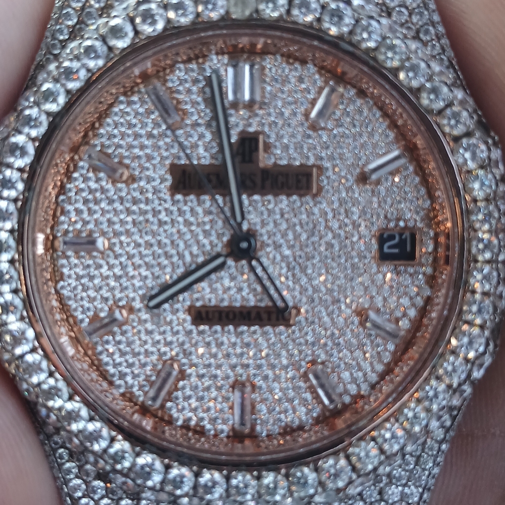 Audemars Piguet Silver and Rose Gold Watch